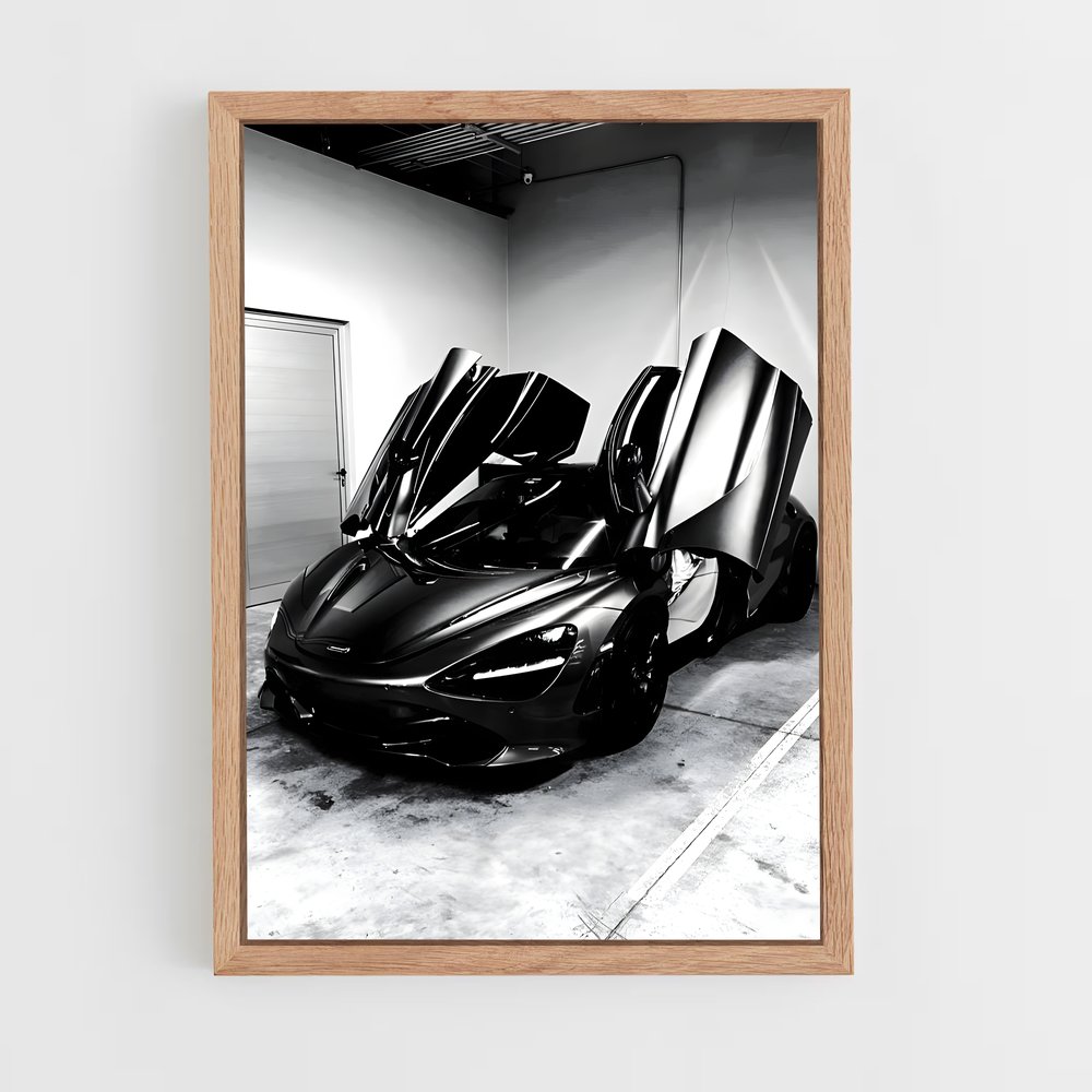 Poster Garage Noir et Blanc – affiche Mclaren (vue 4)